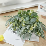 15pcs Mixed Willow & Silver Artificial Eucalyptus Stems & Leaves