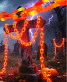 2M Halloween Plastic Chain Lights Orange 8 Modes