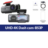 NNEOBA 4K UHD Dual Lens Dash Cam Front Rear Night Vision Black