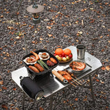 NNEOBA Outdoor Folding Table Heat-Resistant Silver