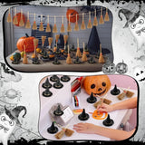 100-Piece Mini Witch Hat & Broom Set – Halloween Miniature