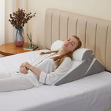 NNEOBA Adjustable Wedge Pillow Set Ergonomic Triangle Pillow Headrest Grey