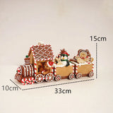 Christmas Train Resin Santa Claus Decoration