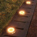 1Pcs Solar Ground Lights 8 LED Stainless Steel & ABS In-Ground
