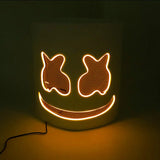 Led Light Up Mask and Gloves DJ Marshmello Head Helmet Light Up Cosplay Head Cover for Men Women Music Festival Purim props