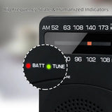 NNEOBA Mini Portable Radio Headphone Jack Black