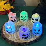 6-Piece Halloween LED Ghost Pumpkin Candle Lights Lamps