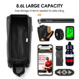 NNEOBA 8.6L Hard Shell Waterproof Bicycle Trunk Bag Black