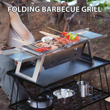 NNEOBA Folding Charcoal Grill Stove Silver