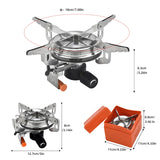 NNEOBA Camping Gas Stove Head Split-Type Butane Stove Silver