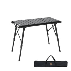 NNEOBA Multifunctional IGT Camping Table Adjustable Aluminum Alloy Black