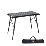 NNEOBA Multifunctional IGT Camping Table Adjustable Aluminum Alloy Black