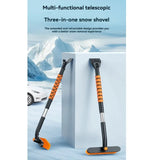 Extendable Car Snow Brush & Ice Scraper with 360° Pivoting Brush Head – Telescopic Windshield Cleaning Tool