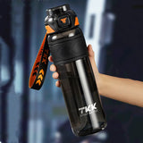 NNEOBA 1000ML Tritan Water Bottle with Straw Black