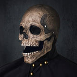 Full Face Skull Mask Helmet with Movable Jaw for Halloween & Cosplay