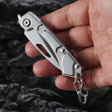 NNEOBA 2pcs Camping Folding Knife Silver