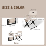 NNEOBA Foldable Outdoor Chair 600D Oxford Fabric Khaki