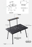 NNEOBAFour Fold Tactical Camping Table Black