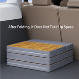 NNEOBA Non-Inflatable Car Travel Bed Folding Sleeping Pad with Pillow Brown