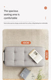 NNEOBA Minimalist Gray Solid Wood Shoe Stool for Home Entryways