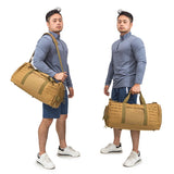 NNEOBA 40L Tactical Sport Gym Duffle Bag Travel Training Bag Khaki