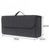NNEOBA Large Anti Slip Car Trunk Organizer Soft Felt Storage Box Grey