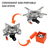 NNEOBA Camping Gas Stove Head Split-Type Butane Stove Silver