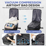 NNEOBA Vacuum Compression Travel Backpack with Pump Black