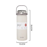 NNEOBA 1000ml Thermo Bottle with Straw White