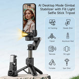 NNEOBA Q19 AI Face Tracking Gimbal Stabilizer with Fill Light