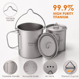 NNEOBA Ultralight Titanium Cookware Set 3PCS Grey