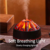 NNEOBA Flame Aroma Humidifier – 300ML Ultrasonic Essential Oil Diffuser with Night Light