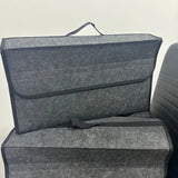 NNEOBA Anti-Slip Car Trunk Organizer–Foldable Felt Storage Box Grey