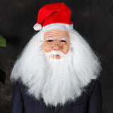 Bearded Santa Claus Latex Mask with Glasses 40×30 cm