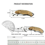 NNEOBA Professional Mini EDC Pocket Knife Brown