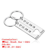 NNEOBA Customized Couples Keychain Boyfriend Girlfriend Keyring Husband Anniversary Valentine Day Gift Pinky Promise Women Men KeyChain