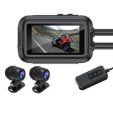 NNEOBA Dual 1080P Motorcycle Cam WiFi + GPS 64 GB Black