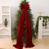 Large Velvet Christmas Bow Ornament