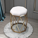 NNEOBA Elegance White Dressing Stool: Chic Makeup & Nail Scrubbing Chair