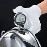 NNEOBA 30cm 304 Stainless Steel Wok Frying Pan Nano Non-Stick Silver