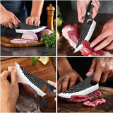 NNEOBA Handmade Forged Kitchen Knife Black