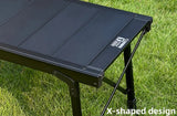 NNEOBA IGT 3-Unit Camping Table Portable Folding Aluminum Alloy BBQ Table Black