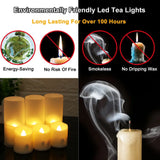 NNEOBA 6-Pack Rechargeable LED Tealight Candles with Remote And Timer White