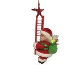 NNEOBA Electric Climbing Santa Claus Christmas Ornament - Festive Red Ladder