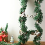 NNEOBA 5.5m Festive Christmas Garland | Artificial Rattan in Lush Green