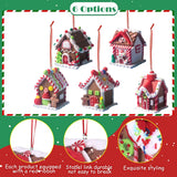 5PCS Gingerbread House Christmas Ornament Set