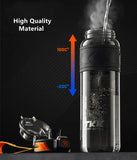NNEOBA 1000ML Tritan Water Bottle with Straw Black