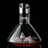 NNEOBA 1500ML Iceberg Crystal Decanter Handmade Lead-Free Glass Wine