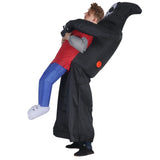 Adult Inflatable Grim Reaper Carrying Person Costume Scary Halloween Outfit for Party Cosplay Prank Performance Stage Show