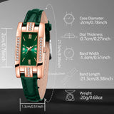 NNEOBA Green Women’s Quartz Watch Jewelry Gift Set